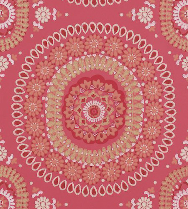 Pink red circular design white free wallpaper - medium preview image
