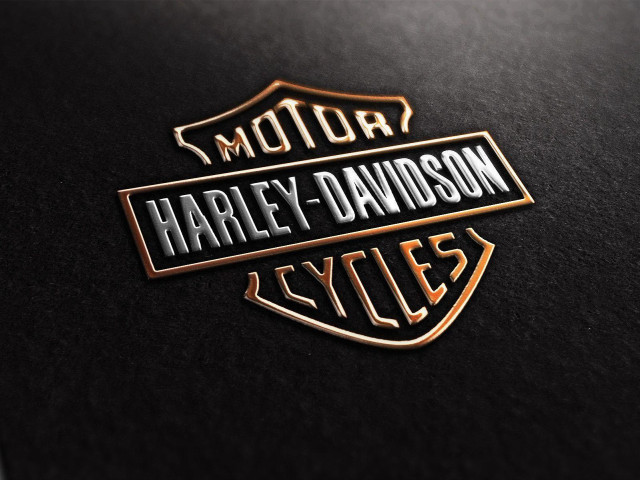 Harley davidson logo black gold #2 free wallpaper - medium preview image