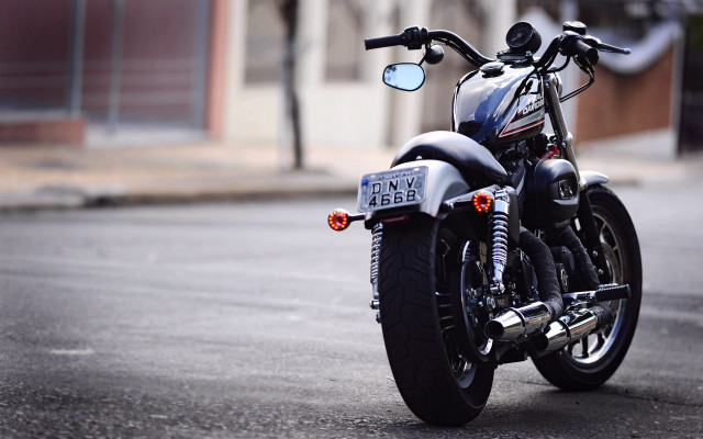 Motorcycle road building motorcity tiltshift free wallpaper - medium preview image