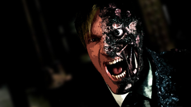Creepy man black suit tie free wallpaper - medium preview image