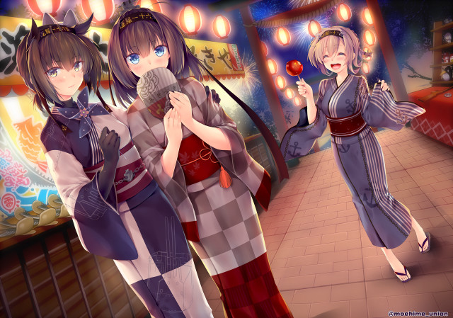 Anime girls store apple knife free wallpaper - medium preview image