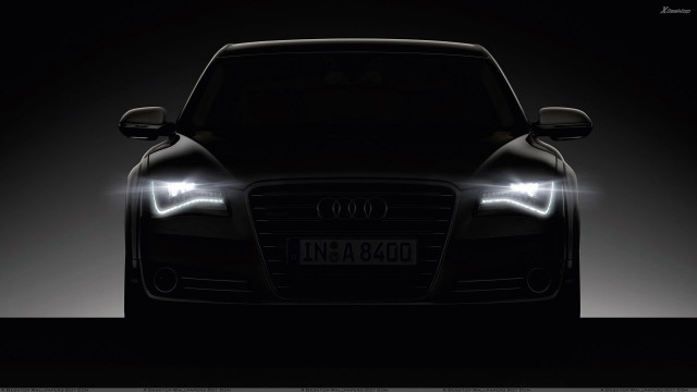 Black car headlights dark room #2 free wallpaper - medium preview image