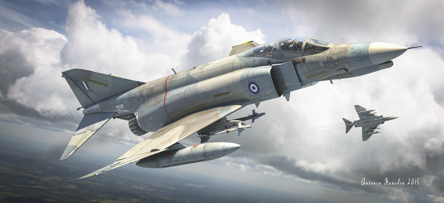 Fighter jet cloudy sky matte #3 free wallpaper - medium preview image