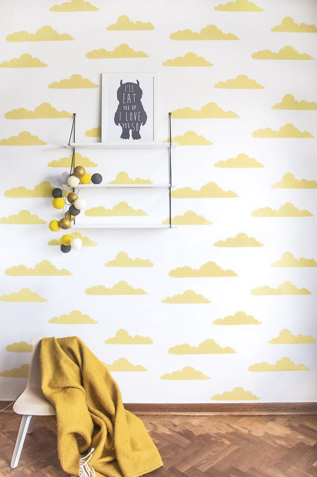 Yellow blanket chair clouds bear free wallpaper - medium preview image