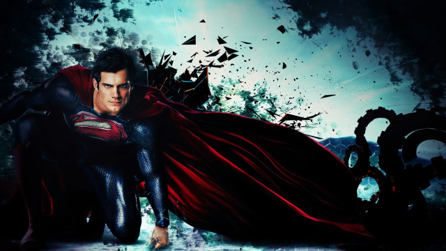 Superman man black background birds free wallpaper - medium preview image