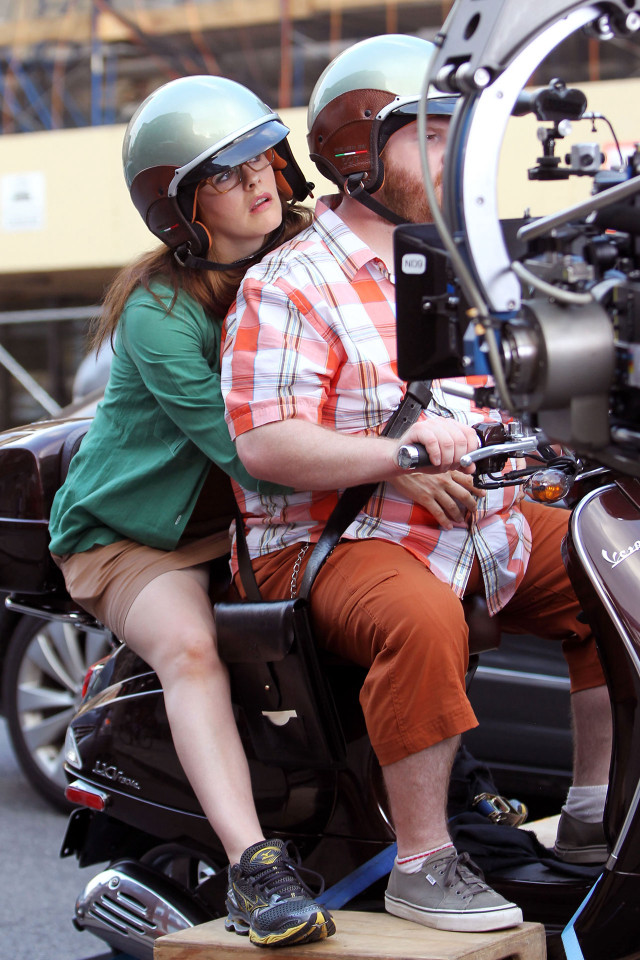 Man woman motorcycle street car free wallpaper - medium preview image
