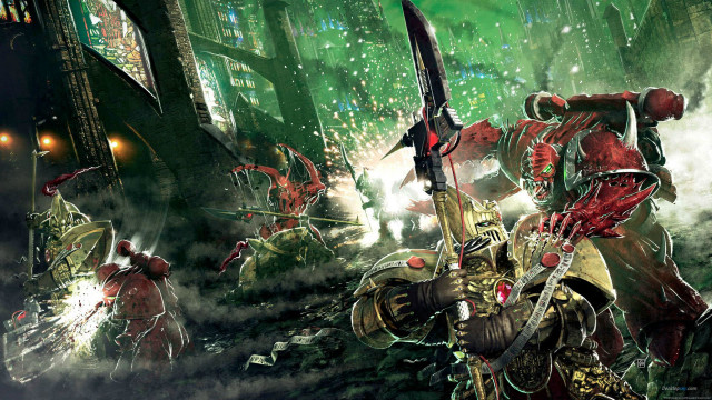 Group people forest sword red free wallpaper - medium preview image
