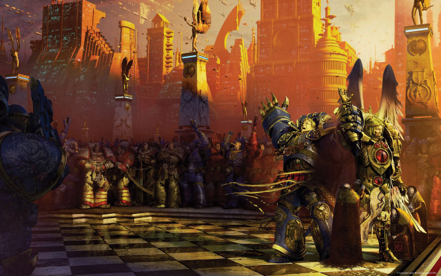 Man horse crowd city tall free wallpaper - medium preview image