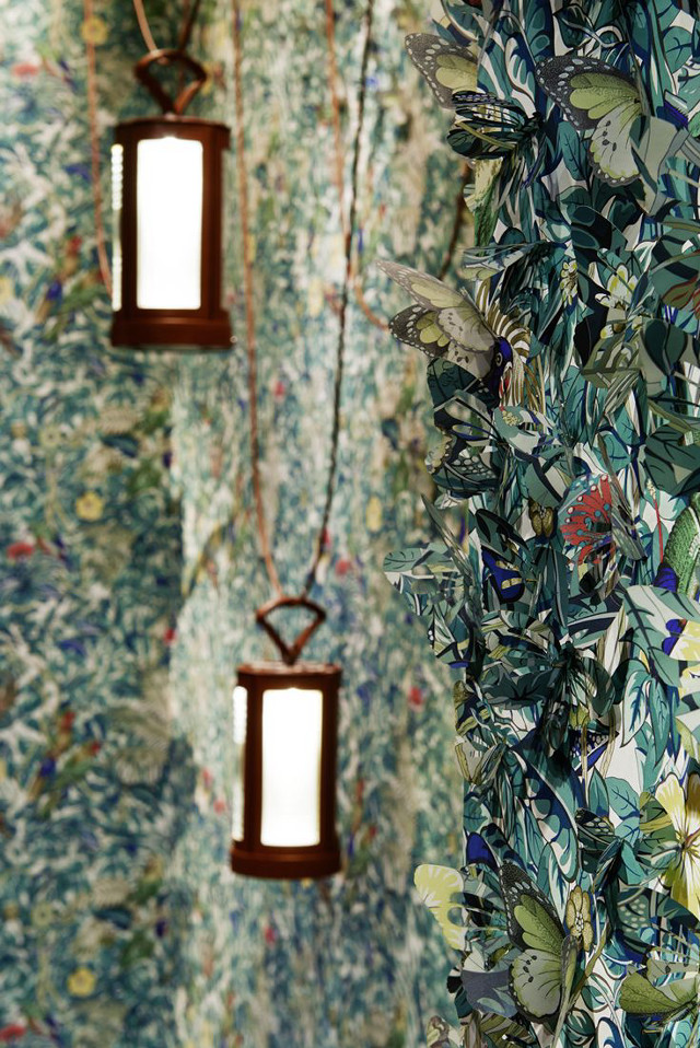 Hanging lights floral wallpaper decorative free wallpaper - medium preview image