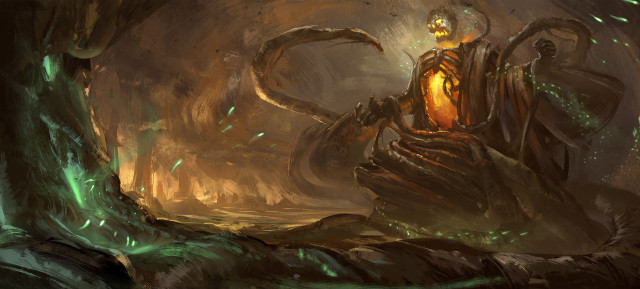 Giant creature glowing head arms free wallpaper - medium preview image