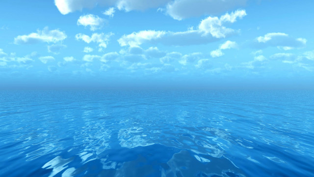 Blue ocean clouds sky above free wallpaper - medium preview image