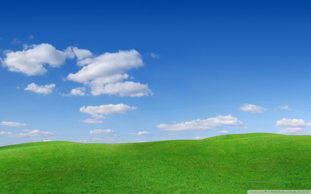 Green field blue sky clouds #87 free wallpaper - medium preview image