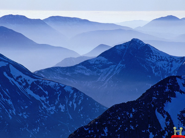 Mountain range red bench clouds free wallpaper - medium preview image