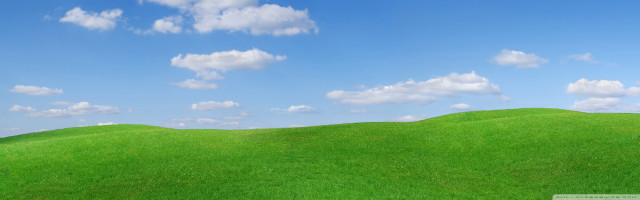 Grassy hill clouds bench grass free wallpaper - medium preview image