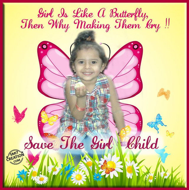 Girl butterfly back message below free wallpaper - medium preview image