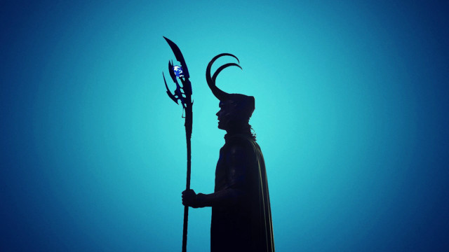 Horned man statue scepter spear free wallpaper - medium preview image