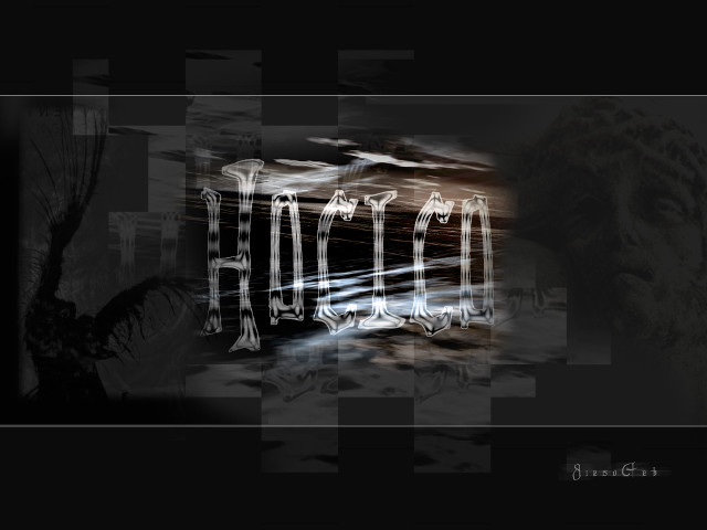 Black white photo person collage free wallpaper - medium preview image