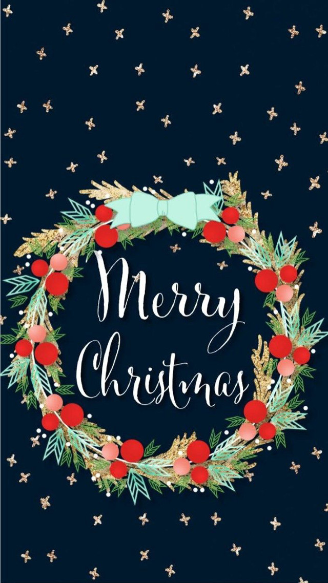 Christmas card wreath stars holiday free wallpaper - medium preview image