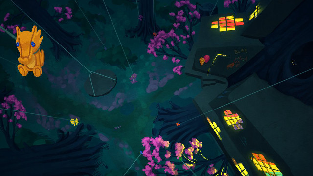Yellow bear forest trees flowers free wallpaper - medium preview image