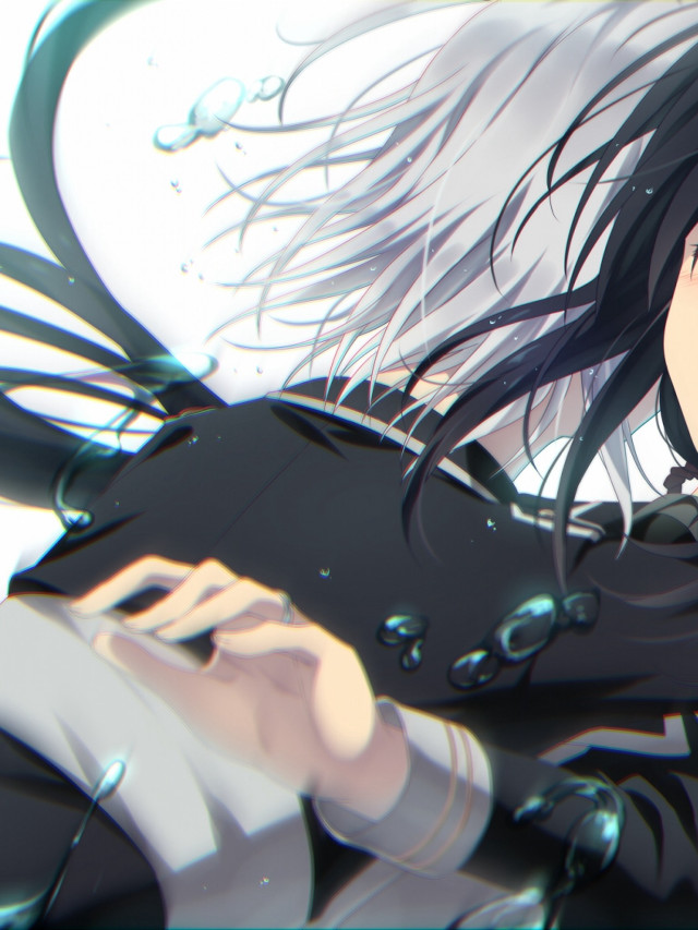 Woman long hair black jacket #2 free wallpaper - medium preview image