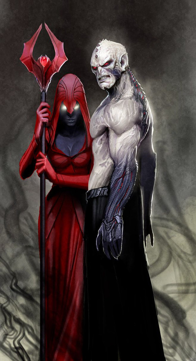 Demonic couple dark background demon free wallpaper - medium preview image