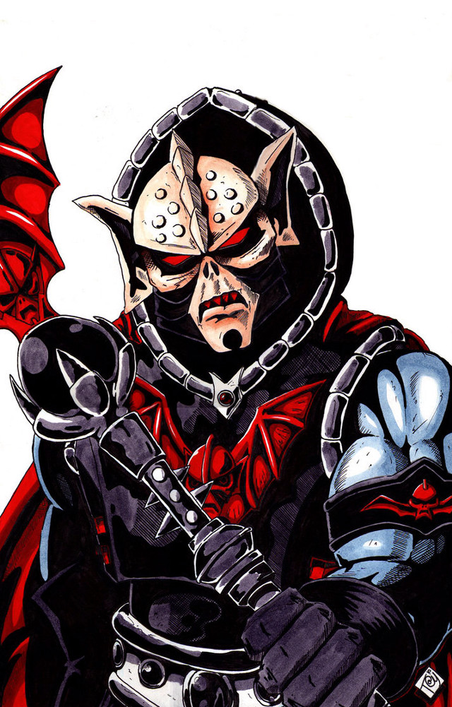 Man red black outfit bat free wallpaper - medium preview image