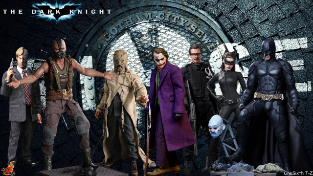 Batman action figures dark room free wallpaper - medium preview image