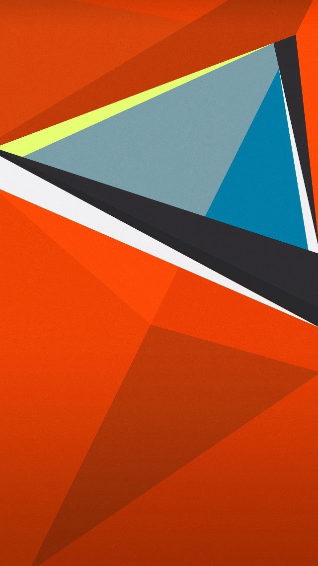 Triangle orange background black border free wallpaper - medium preview image