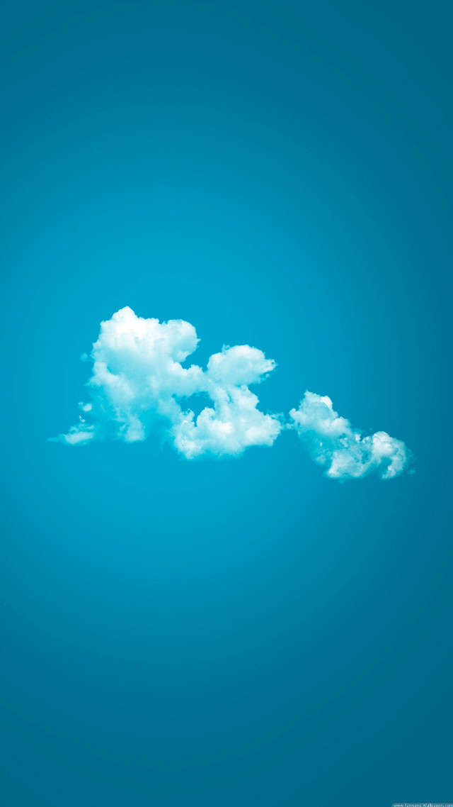 Blue sky clouds plane flying free wallpaper - medium preview image