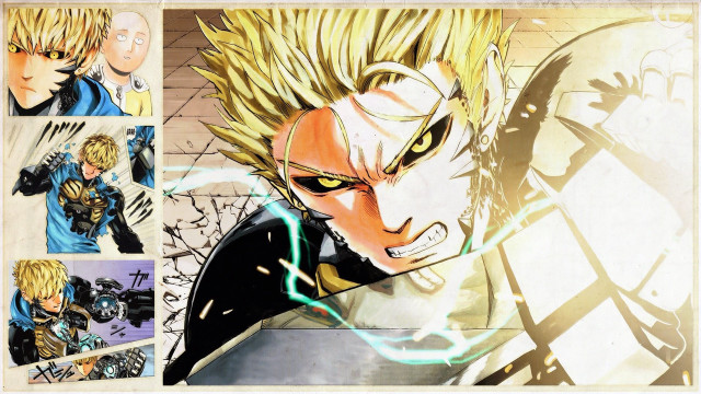 Blonde man black white yellow free wallpaper - medium preview image