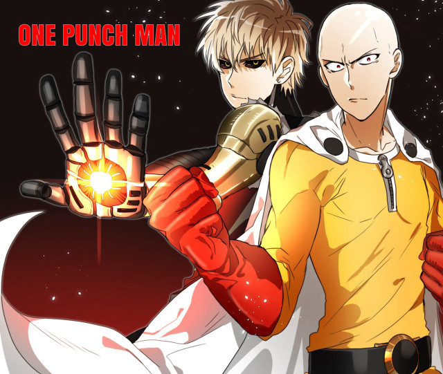 One punch man glowing hand free wallpaper - medium preview image