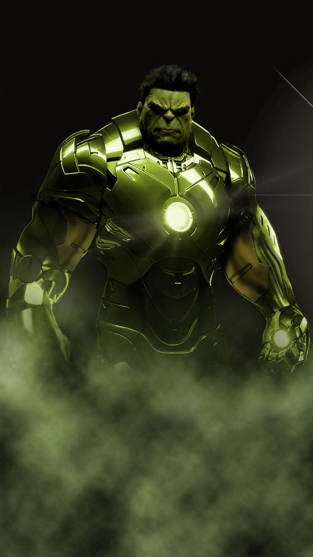 Green man glowing light black free wallpaper - medium preview image
