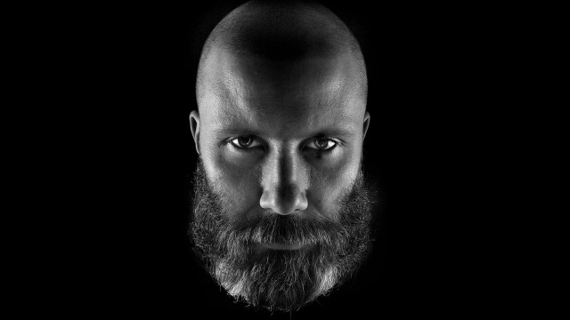 Bald man beard serious dark free wallpaper - medium preview image