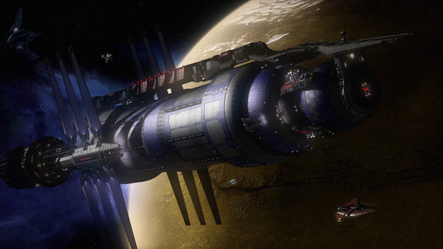 Space station planet satellite space free wallpaper - medium preview image