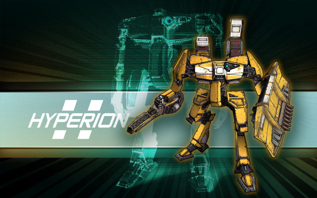 Yellow robot green background hyperion free wallpaper - medium preview image