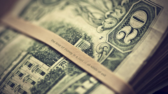 Twenty dollar bills brown ribbon #2 free wallpaper - medium preview image