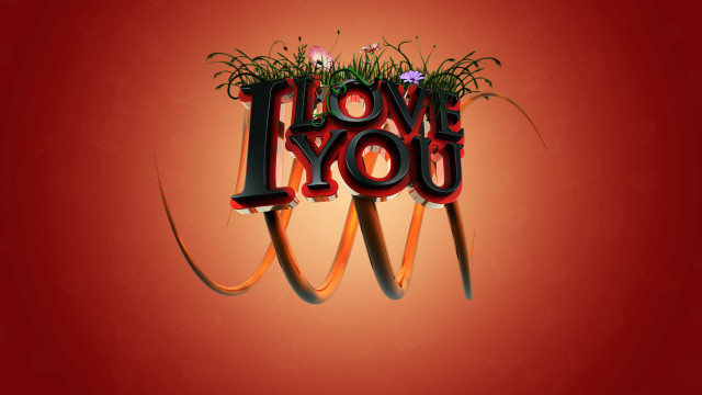 Red love flower bicycle gradient free wallpaper - medium preview image