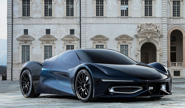 Futuristic car clock tower building free wallpaper - medium preview image