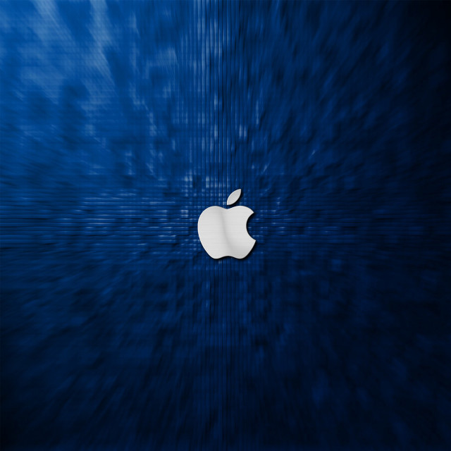 Blue apple logo blurry background free wallpaper - medium preview image