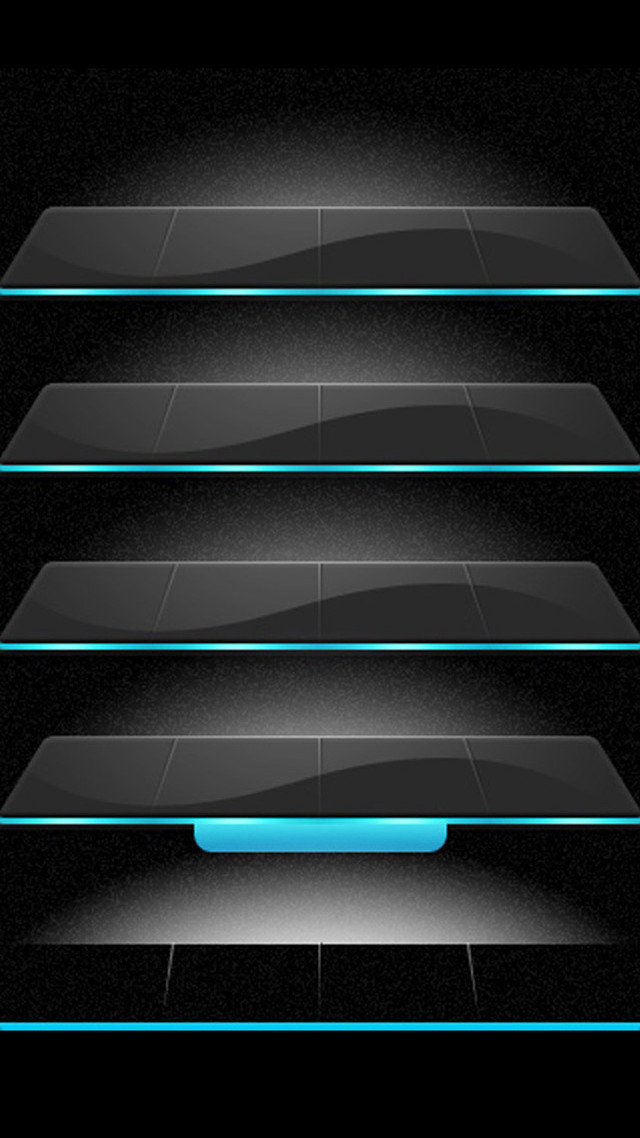 Shelves blue lights black background free wallpaper - medium preview image