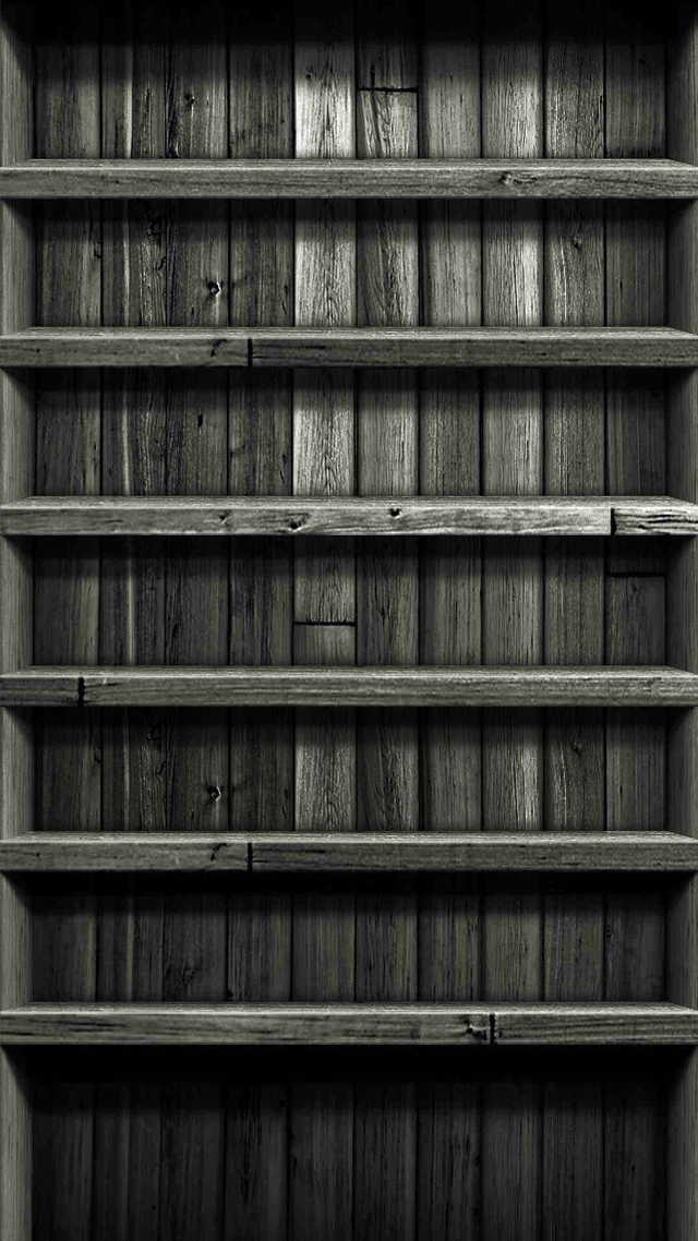 Shelf wooden black white border free wallpaper - medium preview image