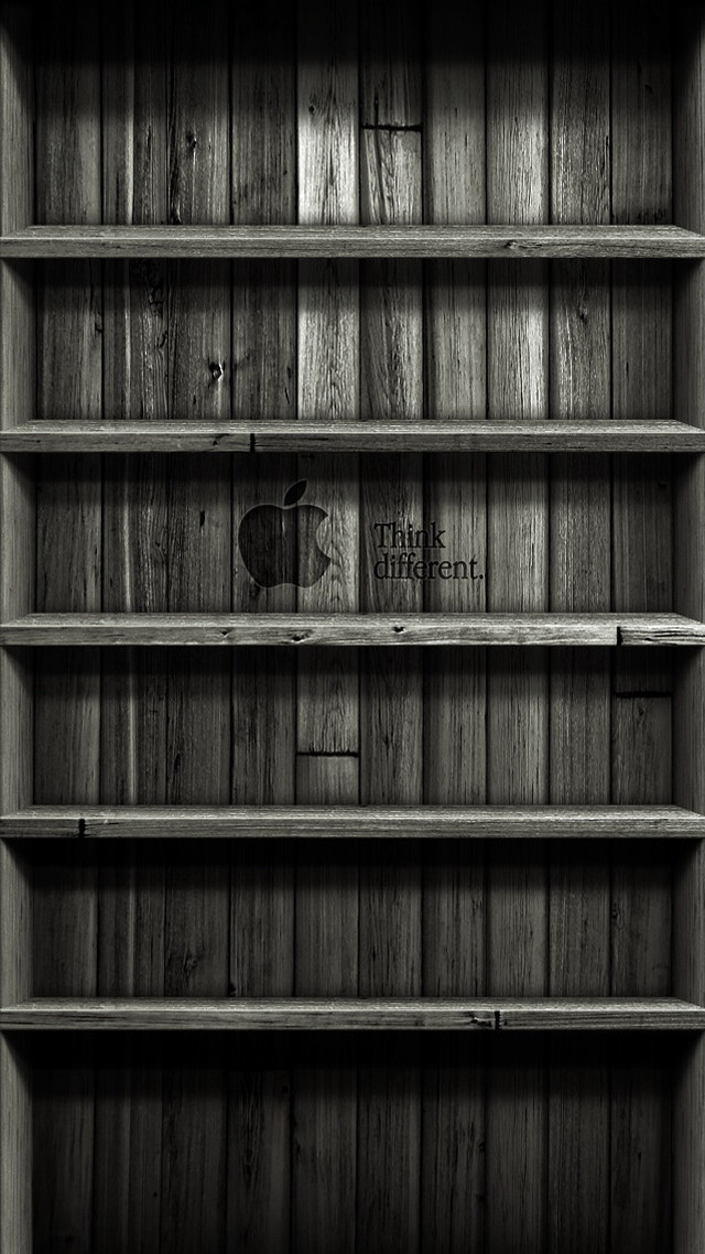Wooden shelf apple dark room free wallpaper - medium preview image
