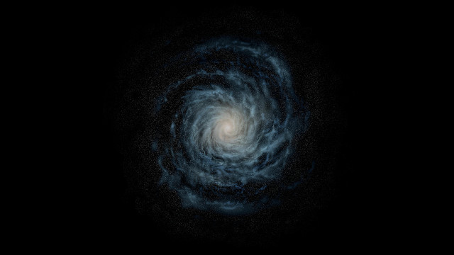 Spiral galaxy black background blue free wallpaper - medium preview image
