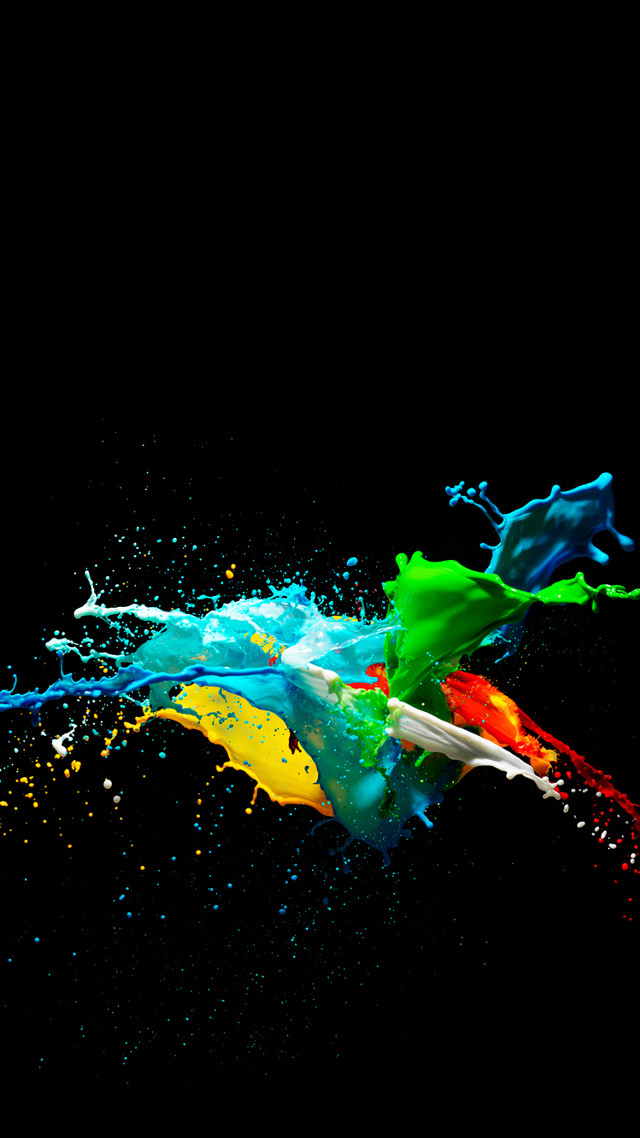 Black background multicolored object white free wallpaper - medium preview image