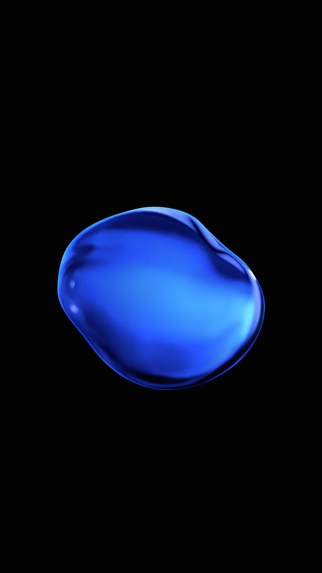 Blue liquid drop black background free wallpaper - medium preview image
