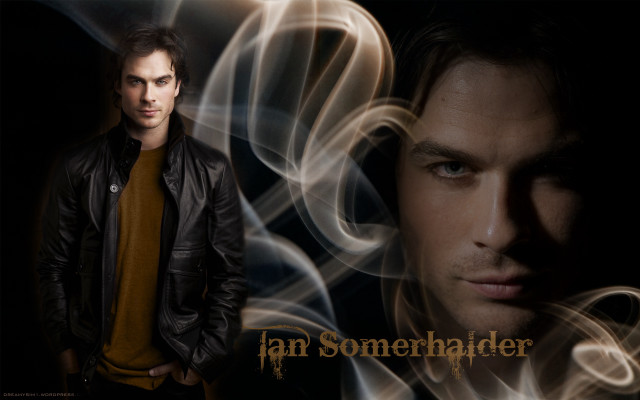 Man leather jacket smoke black free wallpaper - medium preview image