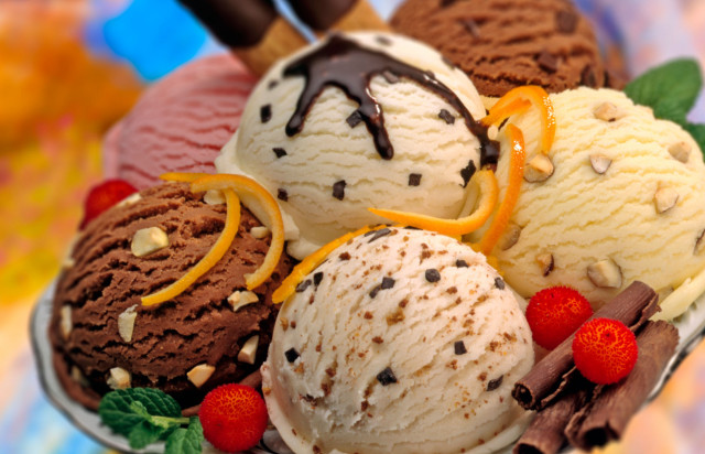 Bowl of ice cream with free wallpaper - medium preview image