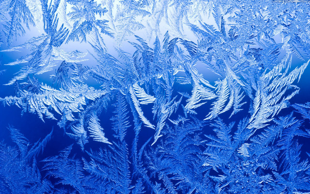 Frosted window closeup blue ice free wallpaper - medium preview image