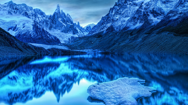 Mountain range lake snow covered #6 free wallpaper - medium preview image