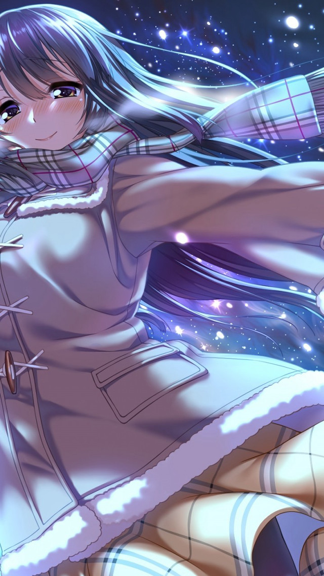 Girl white dress flying arms free wallpaper - medium preview image